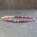 Ruby Bracelet, Wedding Anniversary Gifts, Ruby Birthstone Bracelet for Women in Gold, Silver&Rose Gold, Ruby Jewellery