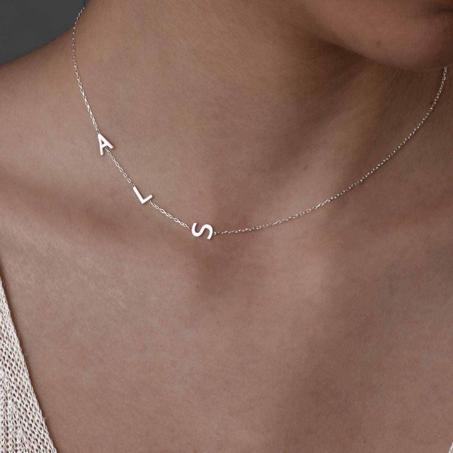 Silver online initial charms