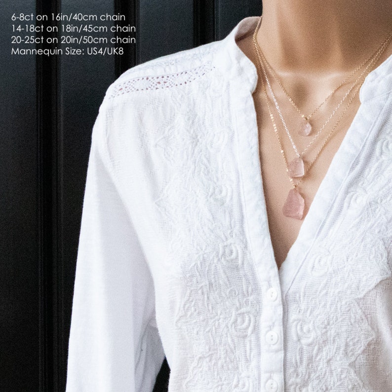 rose quartz pendant raw