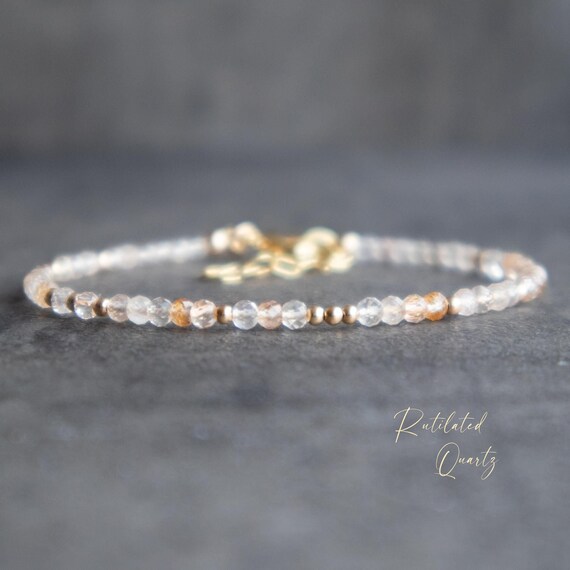 Golden rutilated store quartz bracelet