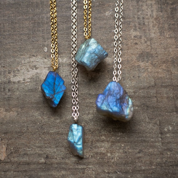 raw crystal necklace