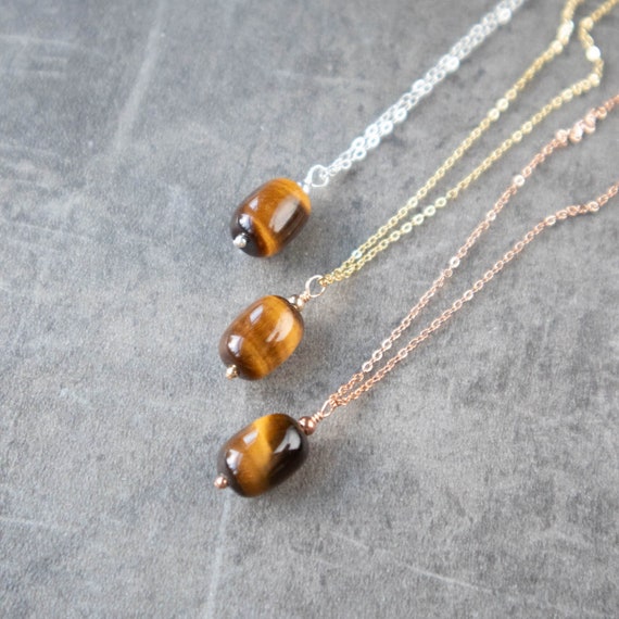 Tiger eye necklace womens sale