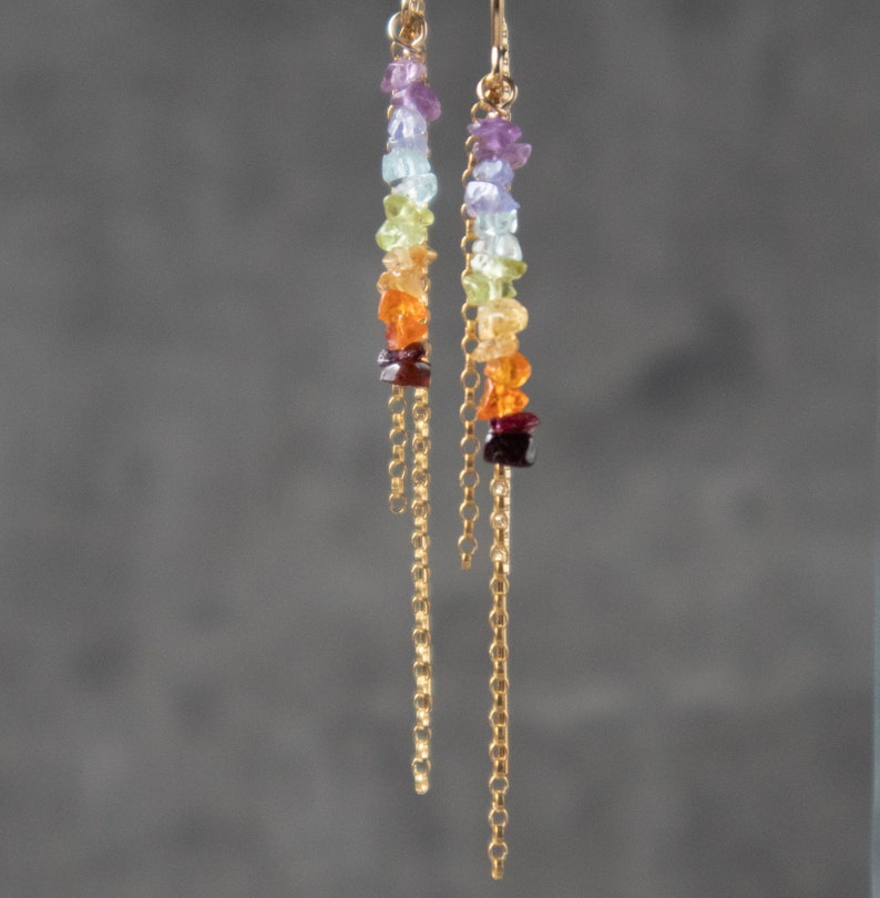 7 Stones Chakra Earrings
