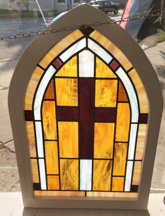 Stained Glass Church Window New Construction Vintage Appeal Etsy