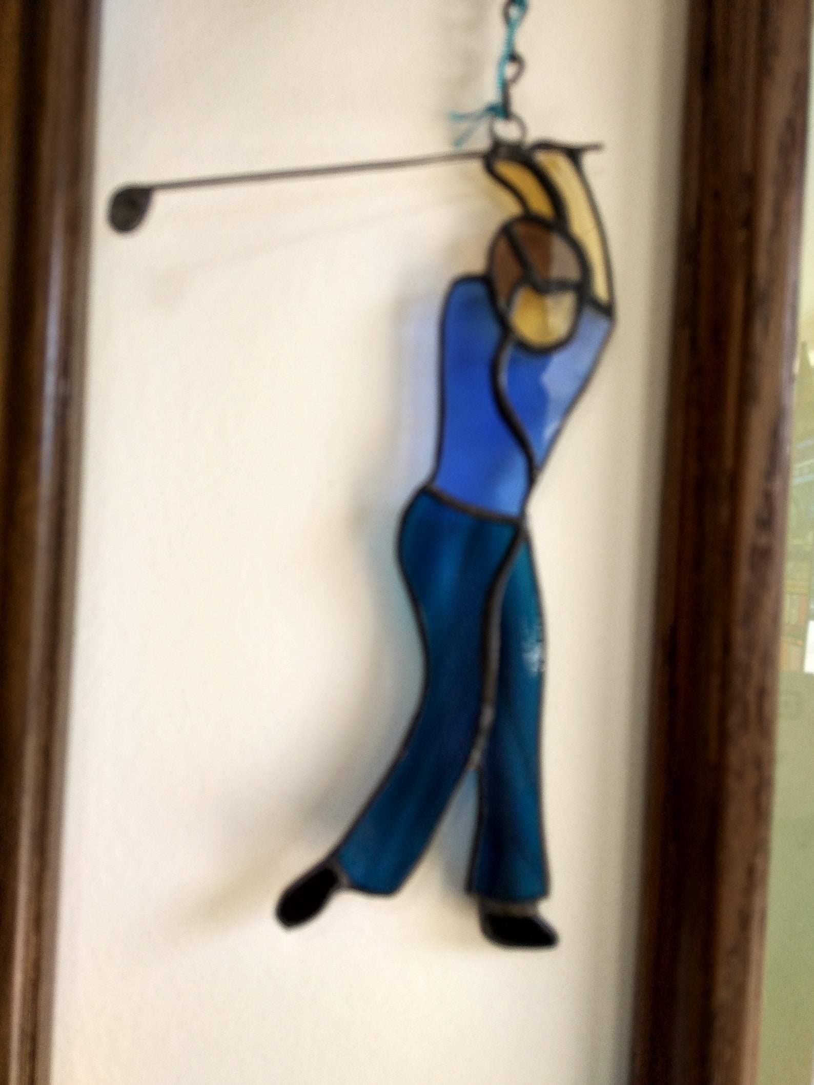 Golfer Suncatcher Stained Glass Etsy