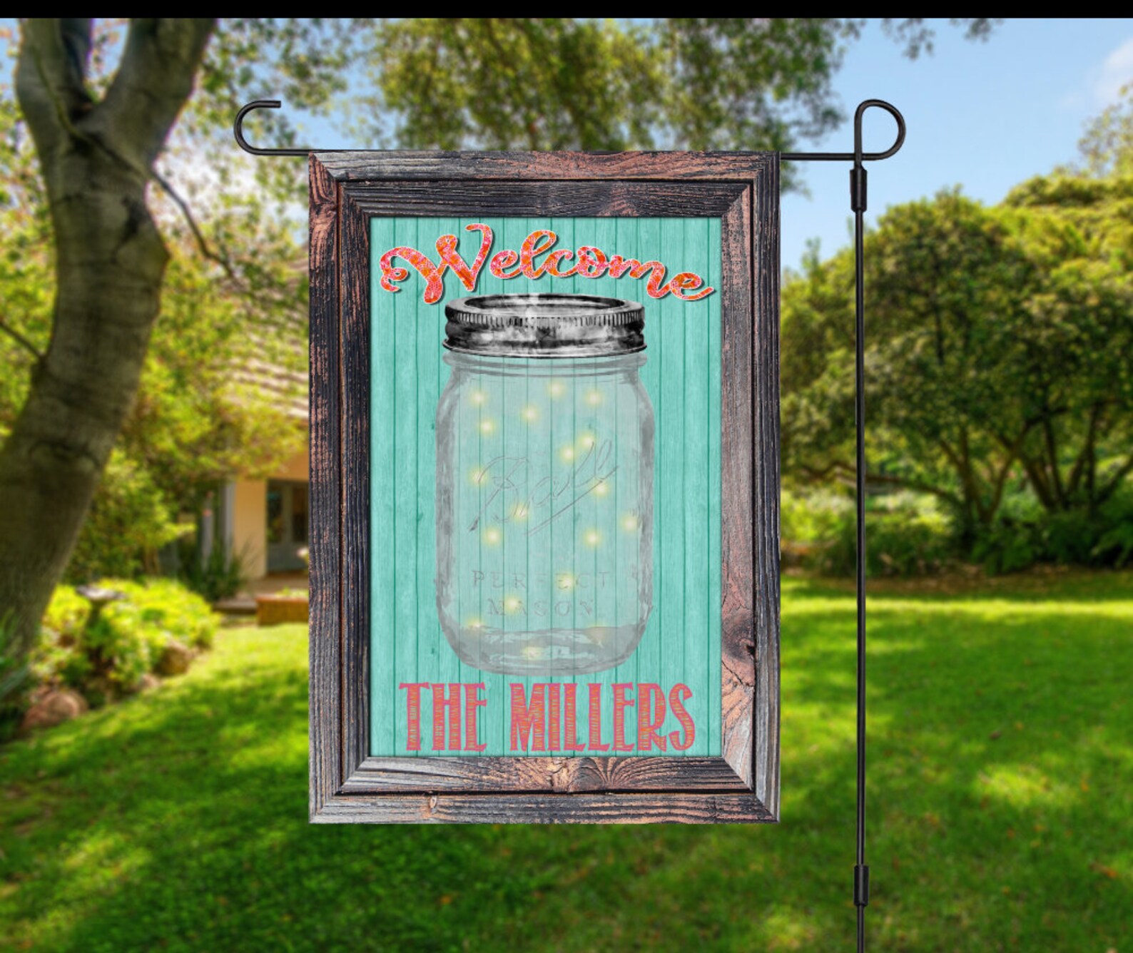 Mason Jar Canning Jar Lightning Bugs Personalized Double Sided Etsy