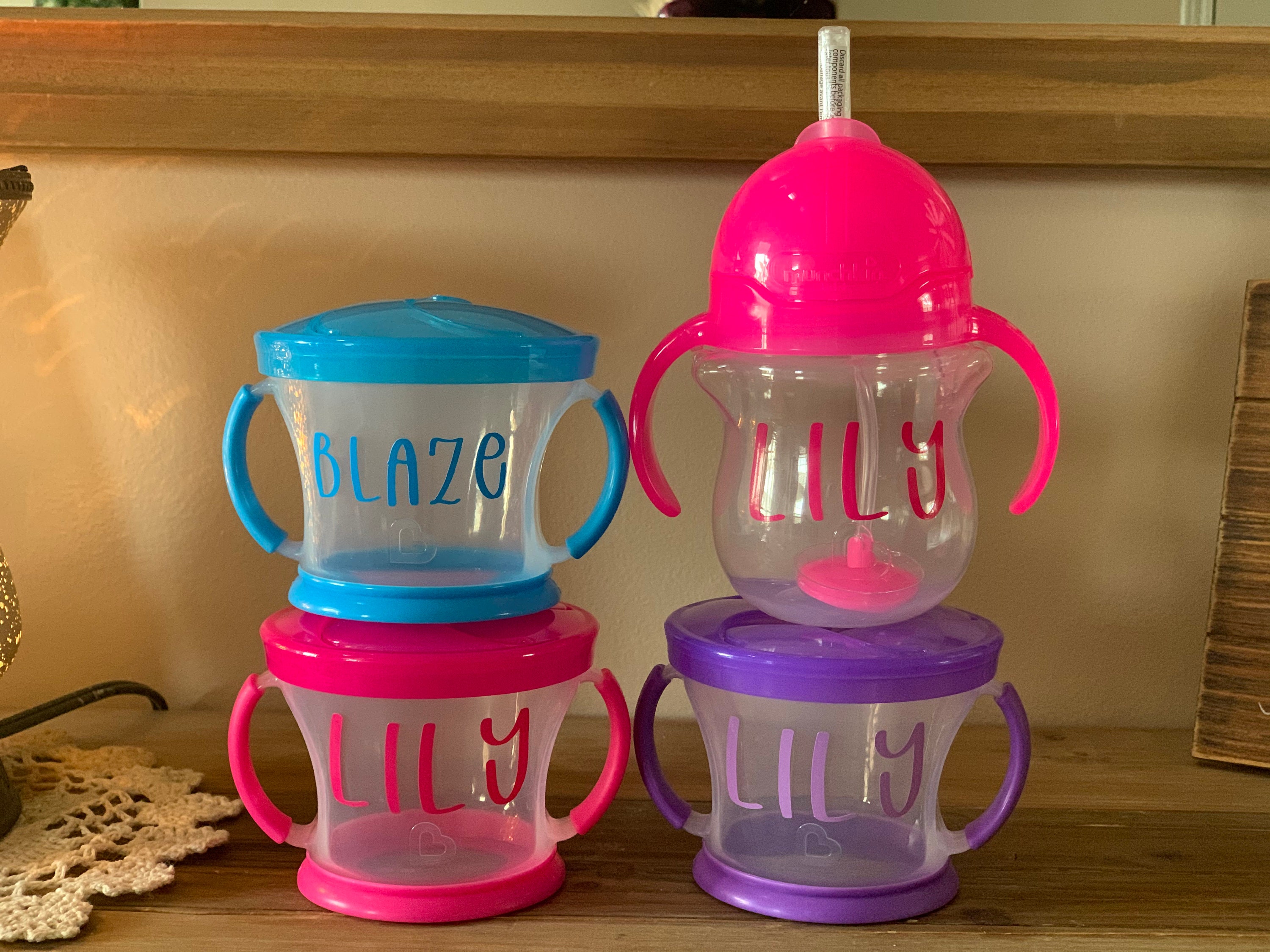 Personalized Snack Cup Baby Toddler Snack Containers Etsy