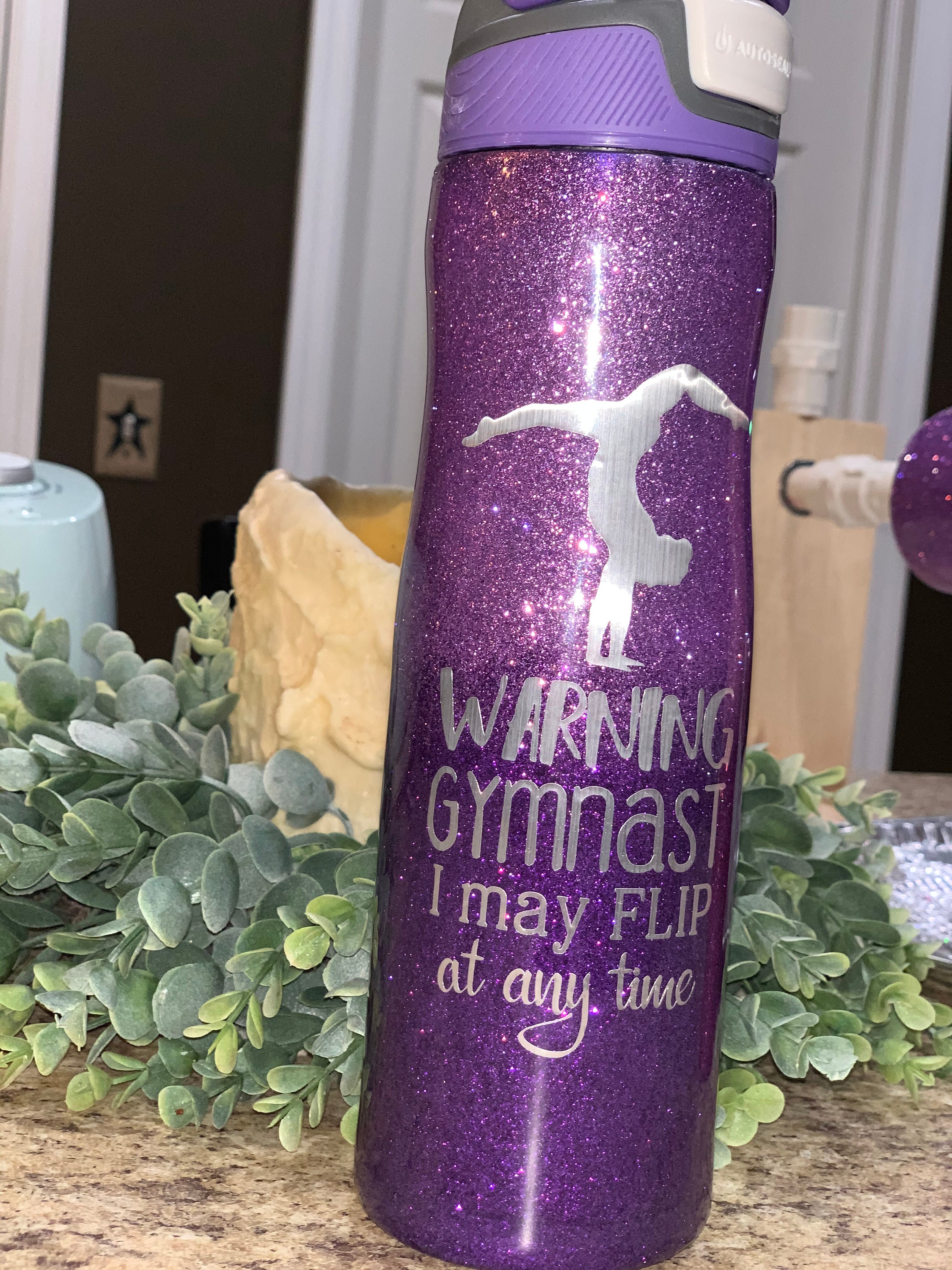 Gymnast gymnastics glitter Tumblr gift tumbler