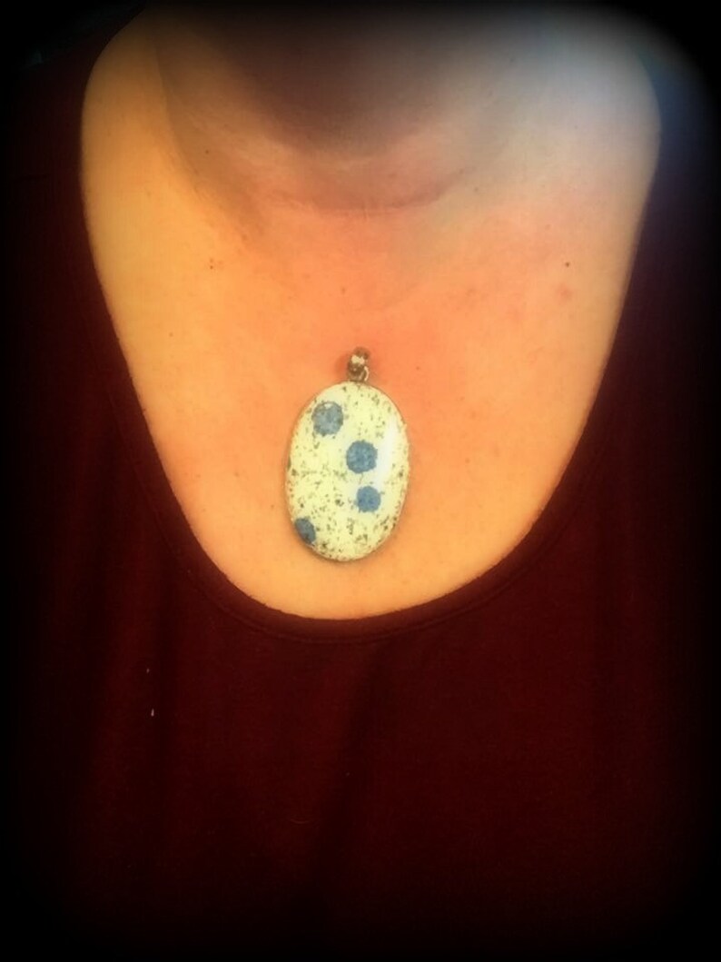 Unisex K2 Jasper Pendant: Silver Pendant Balance Your Energy End Bad Habits of Self Sabotaging #113 Azurite Statement Piece Rare