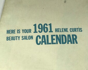 Calendario del salón de belleza Helene Curtis de 1961