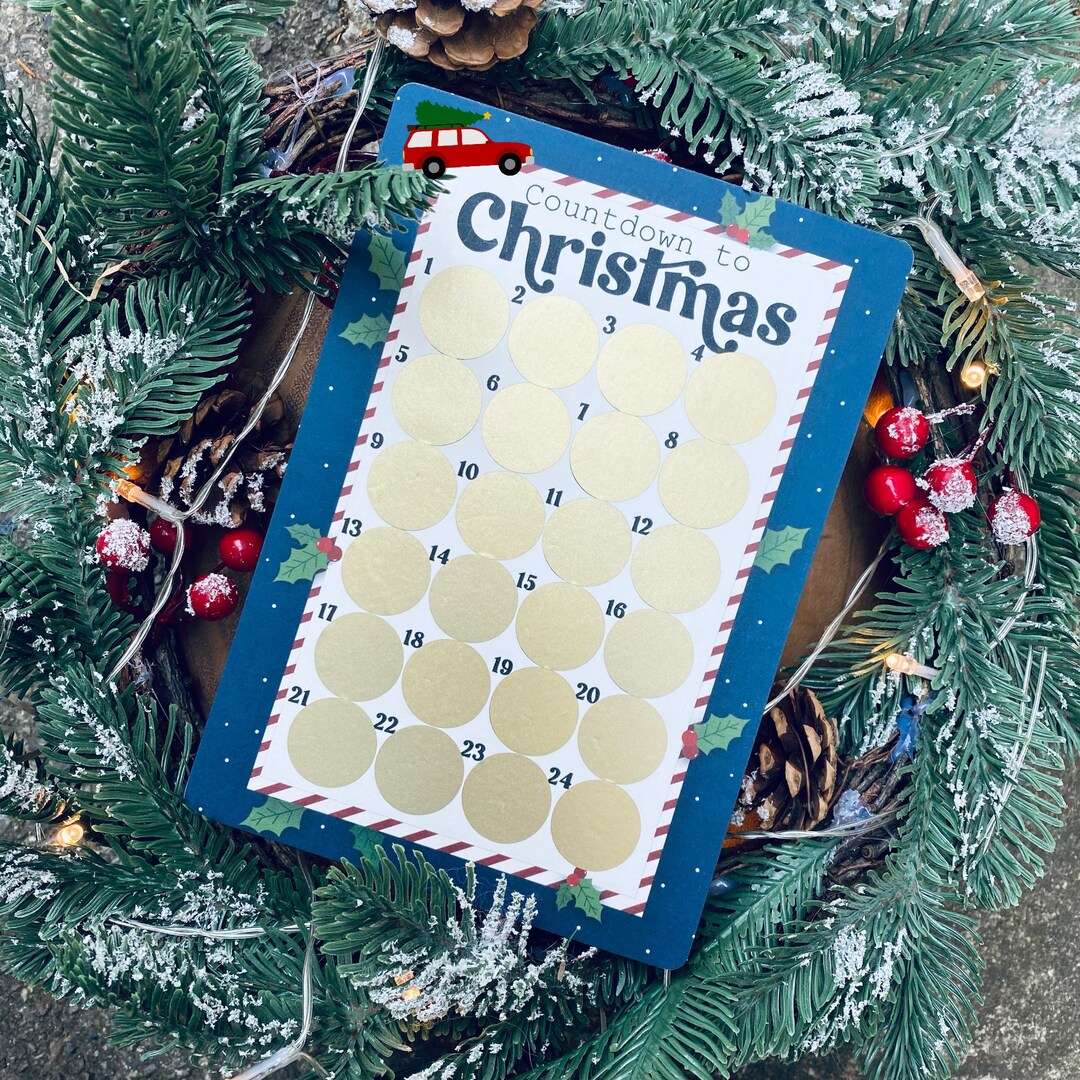 Christmas Advent Calendar Scratch off Movie Advent Calendar Etsy UK