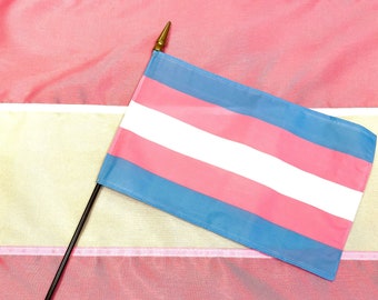 Transgender Hand Flags (Set of Five) - 8''x 12'' Pride Parade Flags