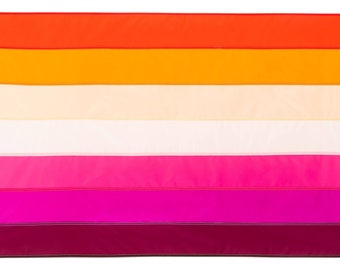 New Lesbian 7 Stripe Pride Flag, Hand-Sewn Lesbian 7 Stripe Flag, Custom sizes available