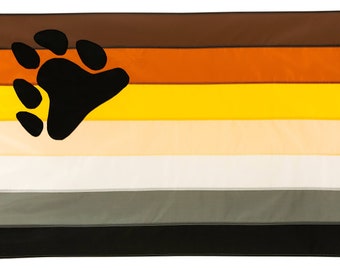 Bear Pride Flag, Hand sewn bear brotherhood flag, custom sizes available