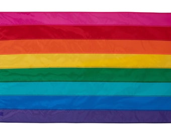 Original Historic Rainbow Flag, 8 Stripe Rainbow Flag - Hand Sewn, Custom Sizes Available