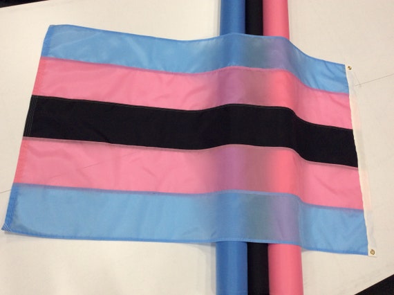 Purse Strap - Flag Transgender Baby Blue Baby Pink White