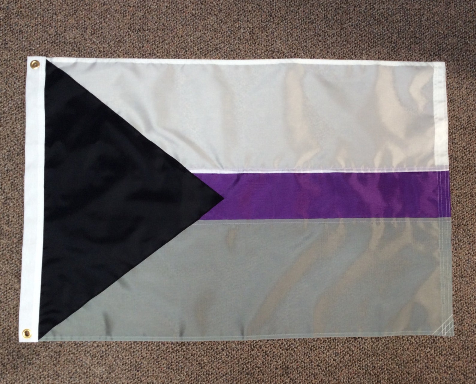 Demisexual Pride Flag Purple Black White and Gray Pride | Etsy