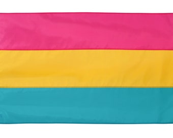 Pansexual Pride Flag, Hand-Sewn Pan Pride Flag, Custom sizes available