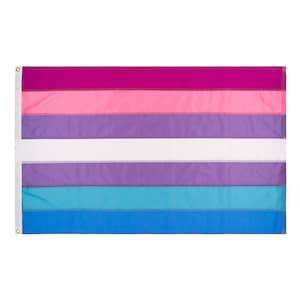 Bigender 7 Stripe Pride Flag, Hand-sewn bi-gender flag, Custom sizes available