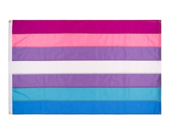 Bigender 7 Stripe Pride Flag, Hand-sewn bi-gender flag, Custom sizes available