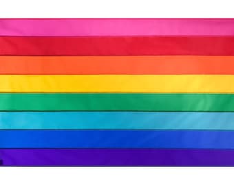 Original Historic Rainbow Flag, 8 Stripe Rainbow Flag - Hand Sewn, Custom Sizes Available