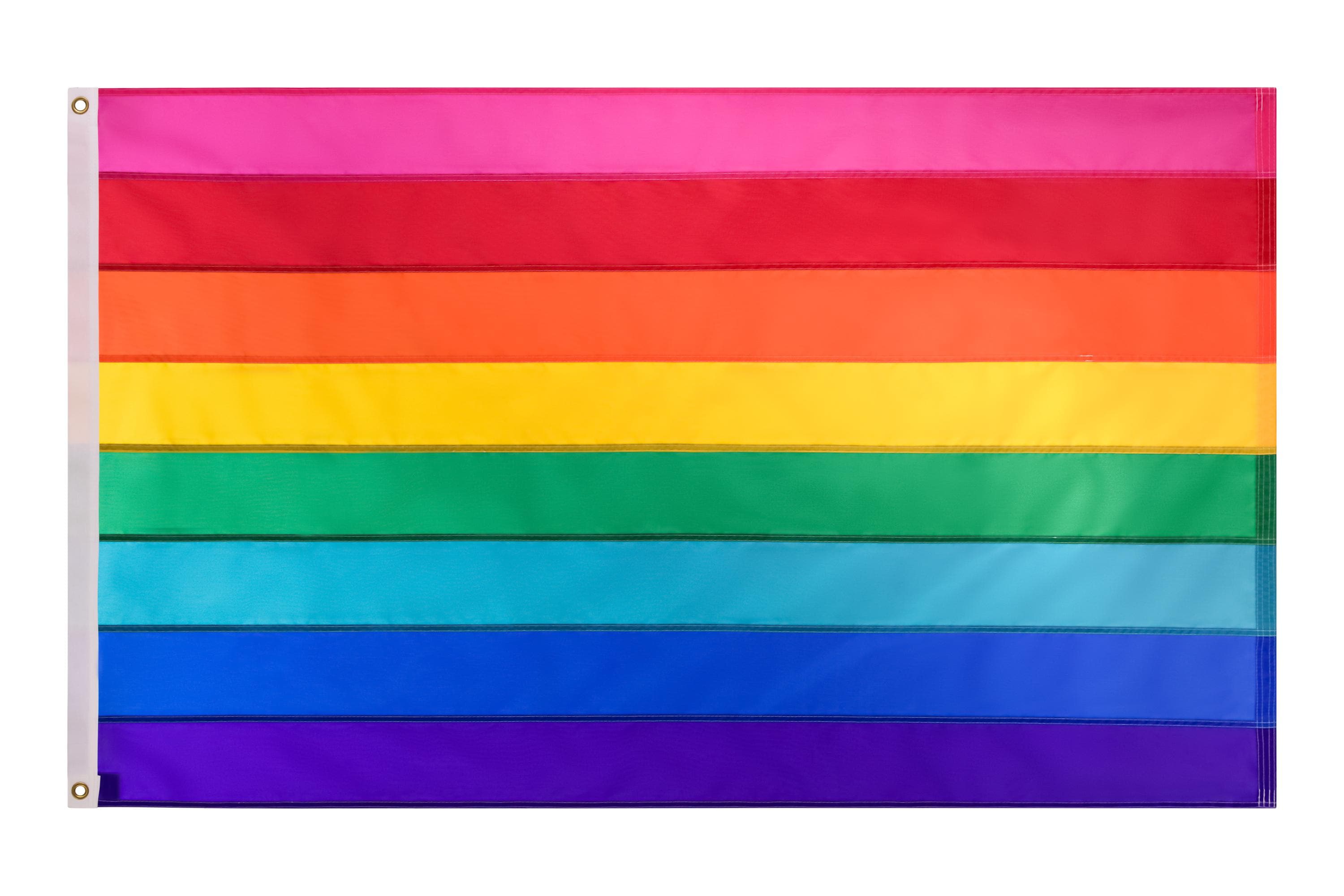 Original Historic Rainbow Flag, 8 Stripe Rainbow Flag - Hand Sewn