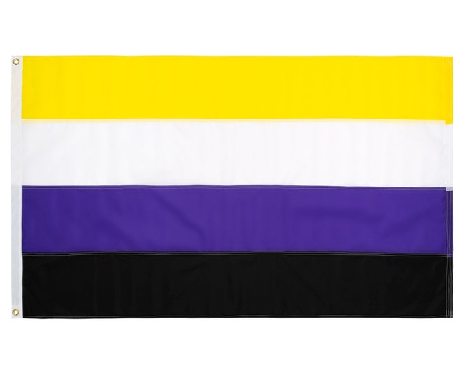 Non-Binary Pride Flag 3x5 Heavy Duty Polyester LGBTQIA NB Pride