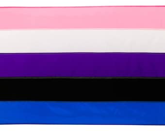 Genderfluid Pride Flag, Hand-Sewn Genderfluid Flag, Custom sizes available