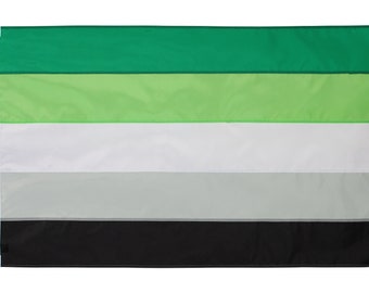 Aromantic Pride Flag, Hand-sewn Aromantic Flag, custom sizes available