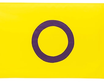 Intersex Pride Flag, Hand sewn intersex flag, custom sizes available