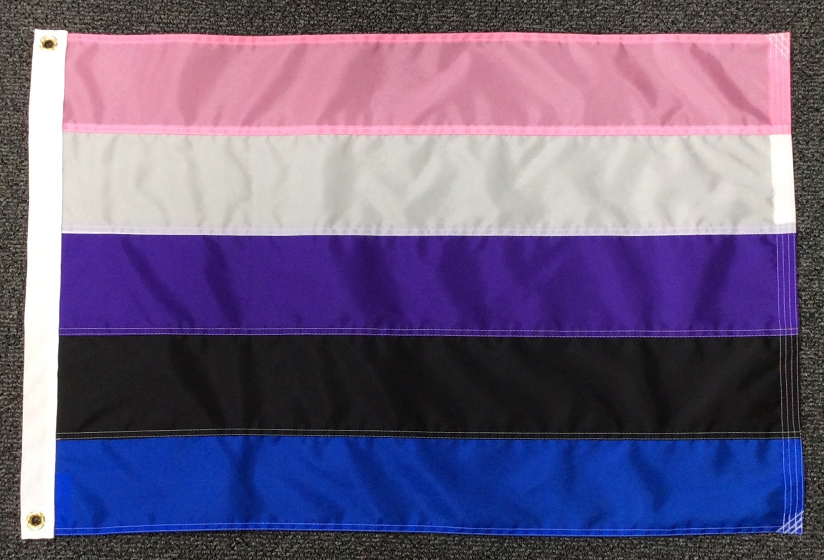 Genderfluid Pride Flag Pink White Purple Black and Blue | Etsy