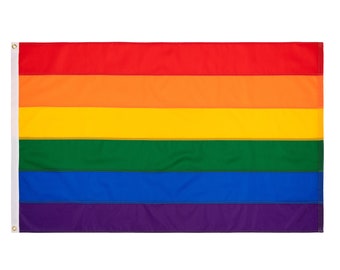 Rainbow Pride Flag - Hand Sewn Nylon - Made in USA - Custom Sizes Available