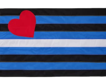 Leather Pride Flag, Hand-Sewn Leather Flag, Custom sizes available