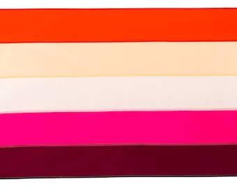 New Lesbian Flag 5-Stripe, Hand-sewn New Lesbian Pride Flag, Custom sizes available