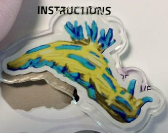 Meeresschnecke Acryl Pin