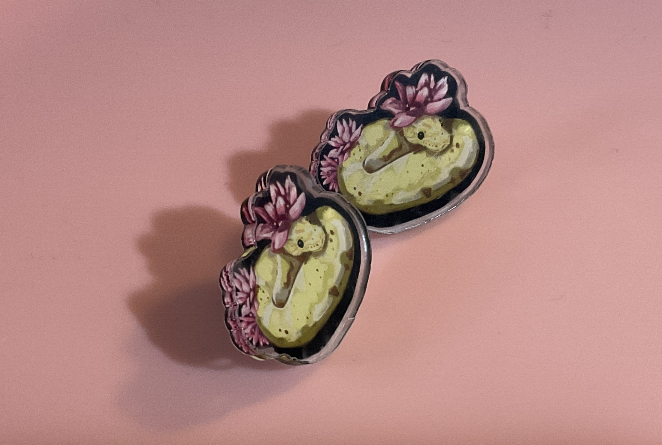 Acrylic Floral Ball Python Pins - Etsy