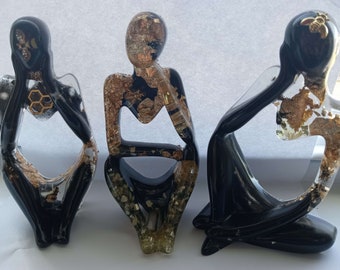 Schwarz und Gold Bienen Denker Set edel wunderschön Set