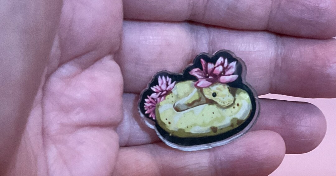 Acrylic Floral Ball Python Pins - Etsy