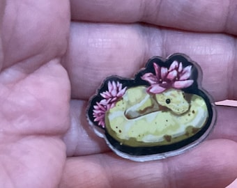 Acrylic floral ball python pins