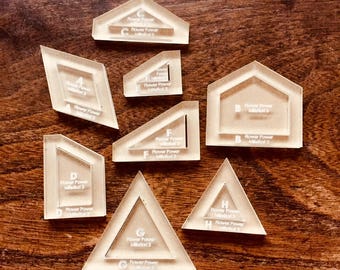 Flower Power from the Millefiori Quilt Book 3 - Hand Quilting Templates - English Paper Piecing