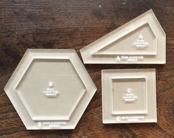 Liberty, a Secret Song from Millefiori Quilts Book - Hand Quilting Templates - English Paper Piecing