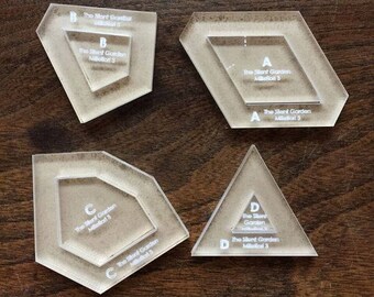 The Silent Garden from the Millefiori Quilts Book - Hand Quilting Templates - English Paper Piecing