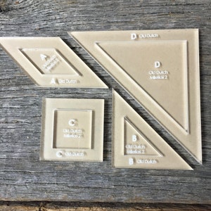 Old Dutch - Hand Quilting Templates from the Millefiori Quilts 2 Book - English Paper Piecing