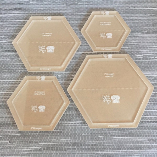 Hexagon  - LARGE SET - English Paper Piecing Templates - New Hexagon Setting blocks