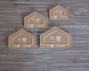 Hexagon Peak Templates - SMALL Set - English Paper Piecing