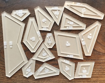 The Battle of the Stars from the Millefiori Quilts Book - Hand Quilting Templates - English Paper Piecing