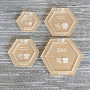Hexagon  - SMALL SET - English Paper Piecing Template