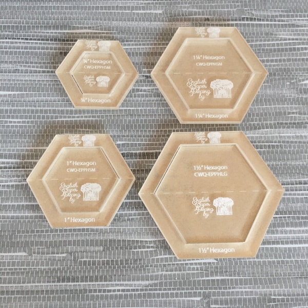 Hexagon - SMALL SET - Modello inglese per piecing di carta
