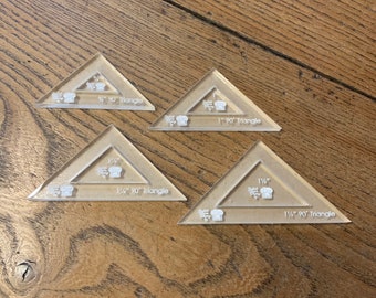 90 Degree Triangle  - SMALL SET - English Paper Piecing Template