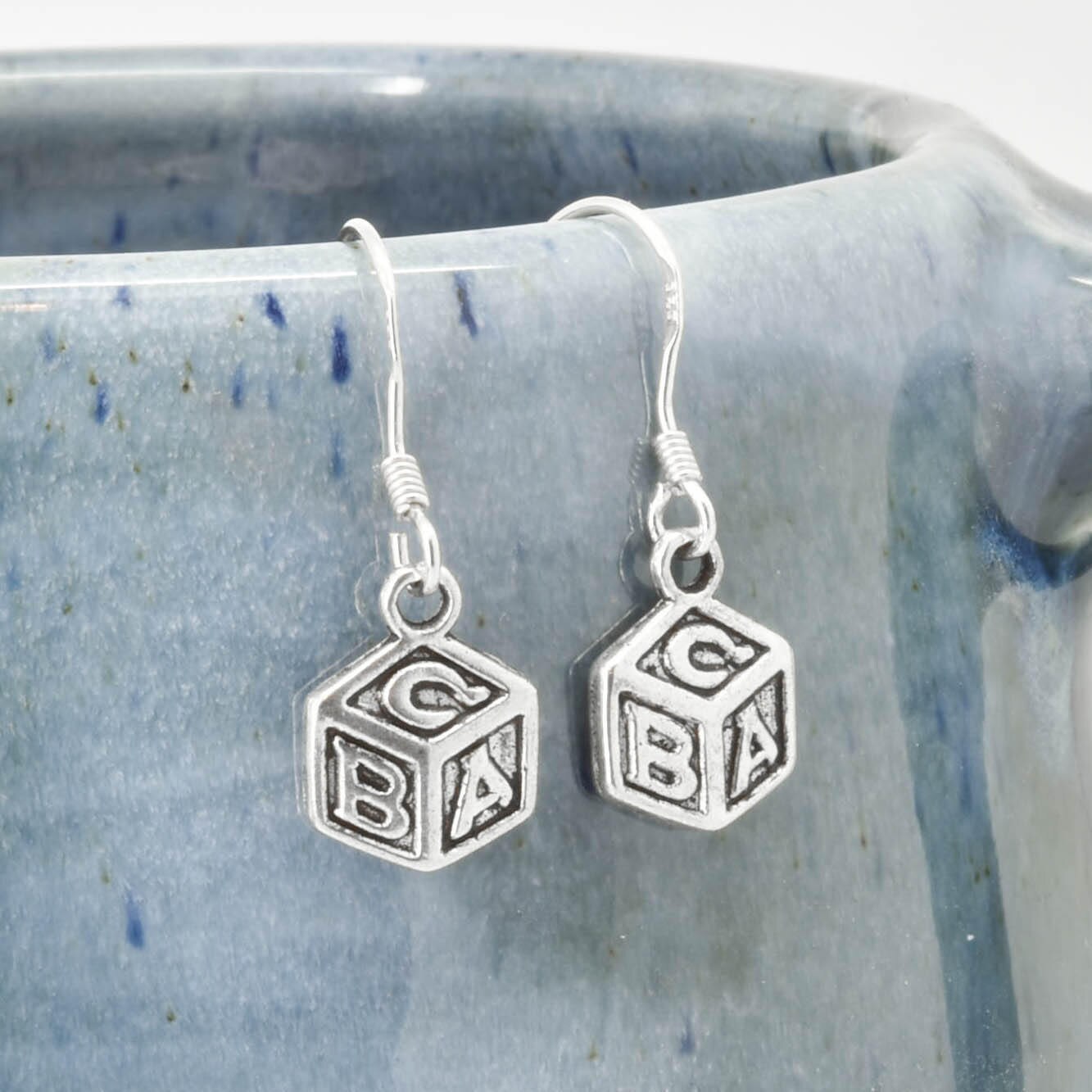 Baby Toy Earrings Baby Toy Jewelry Silver Earring Kids Etsy